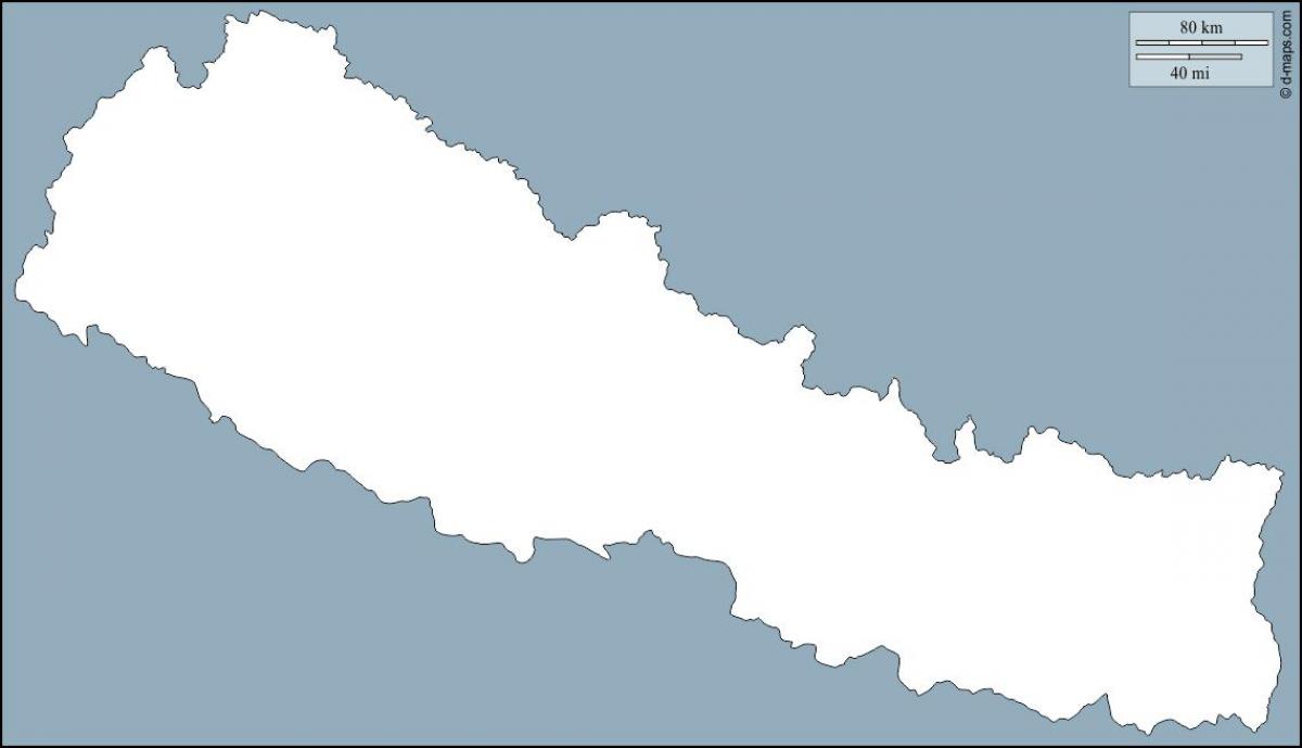 Kaart van lege nepal