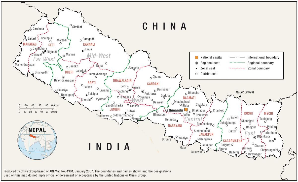 Kaart van nepal huis