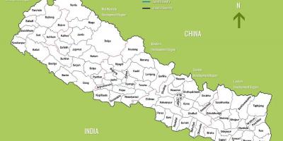 Een kaart van nepal