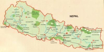 Nepal toeristische kaart gratis