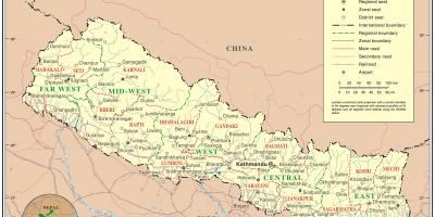 India nepal grens road kaart