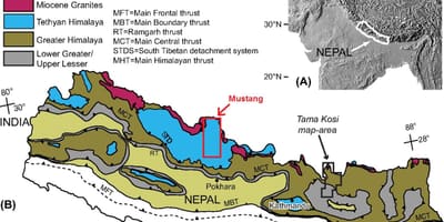 Kaart van de geologische nepa