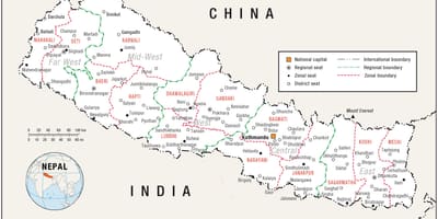 Kaart van nepal huis