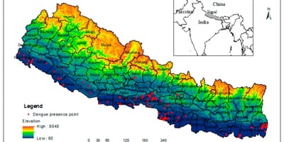 Kaart van nepal klimaat