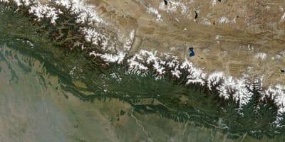 Kaart van satelliet-nepal leven