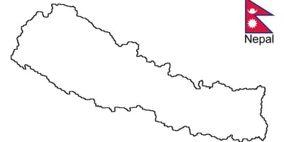Kaart van het trekken van een nepal